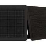 Altavoces náuticos de la serie Fusion FM, altavoz náutico  negro cuadrado de montaje integrado de 6,5" y 120W