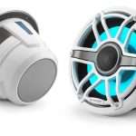 M6-880X, Altavoces marinos coaxiales 8.8 con LED transflectivo, sport, blanco