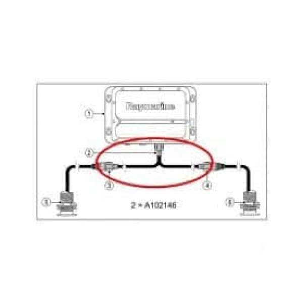 Cable en Y para transductores CHIRP de 1kW