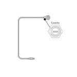 Cable USB A-B para Axiom XL, para pantalla con salida táctil, 5m