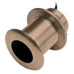Transductor de montaje a travs del casco de bronce con sensor de profundidad y temperatura (12 inclinacin, 8 pines) - Airmar B619