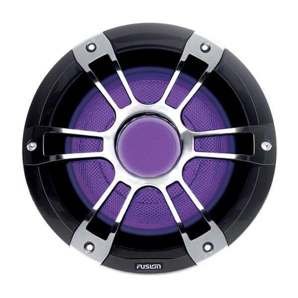 Subwoofer náutico  cromado deportivo de 10" y 600 vatios con CRGBW