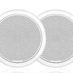 Altavoces náuticos de la serie Fusion FM, altavoz náutico  blanco redondo de montaje integrado de 7,7" y 120W