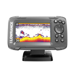 lowrance hook2 4x con transductor bullet y plotter gps ce
